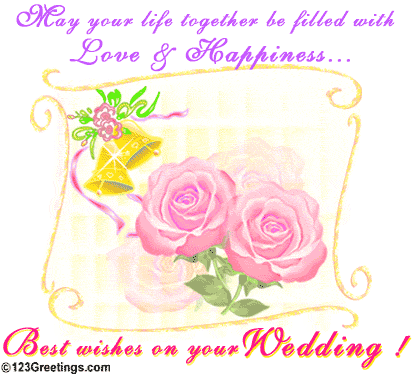 {Congratulation on your wedding!}
